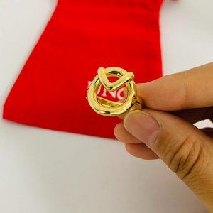 UNO de 50 Gameof3 Ring Gold A unique combination of yellow gold overlapping shap
